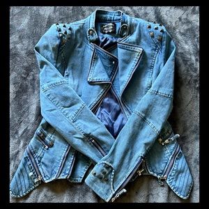 Shalang Studded Moto Notched Lapel Jacket